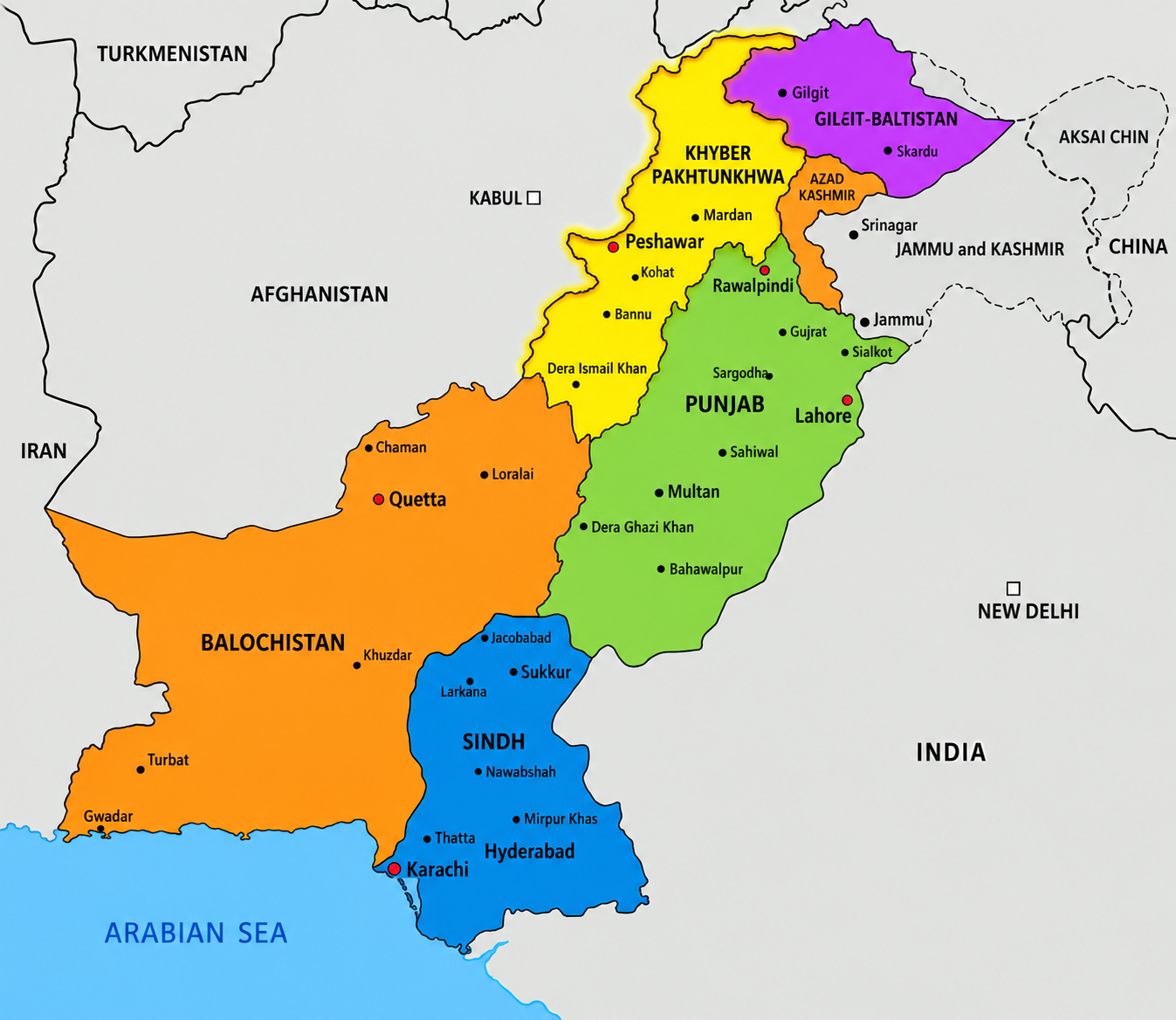 Pakistan Provinces Map Highlighting Khyber Pakhtunkhwa.png