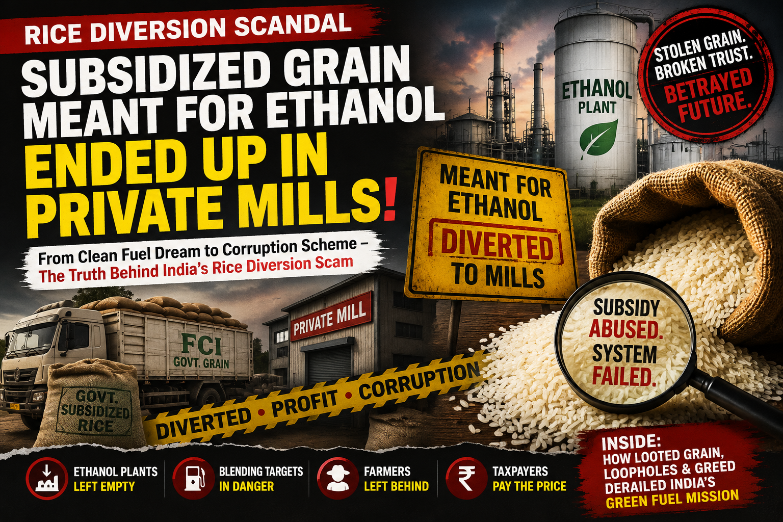 Rice Diversion Scandal: How Subsidized Grain Meant for Ethanol Ended Up in Private Mills