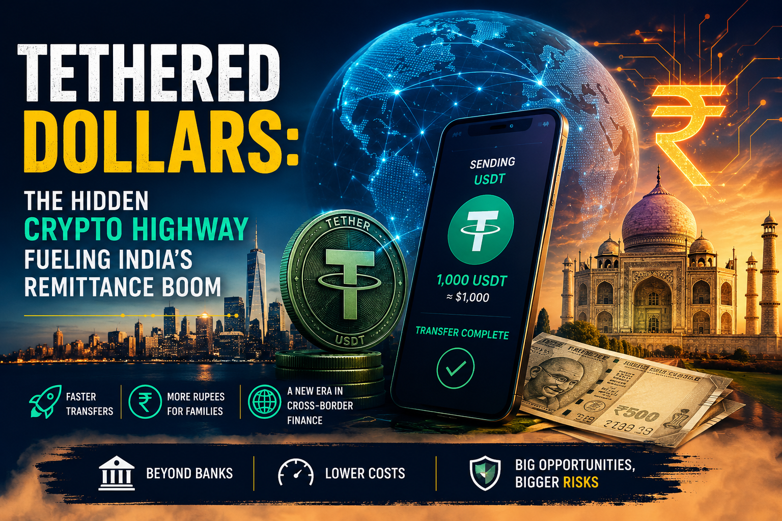 Tethered Dollars: The Hidden Crypto Highway Fueling India’s Remittance Boom