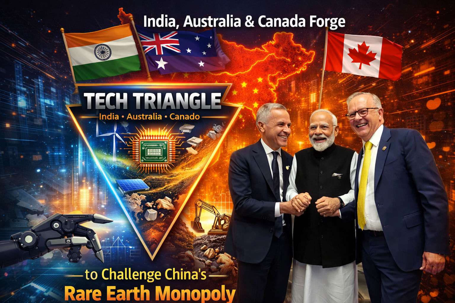 Tech Triangle (India-Australia-Canada) Rising: A New Front Against China’s Monopoly