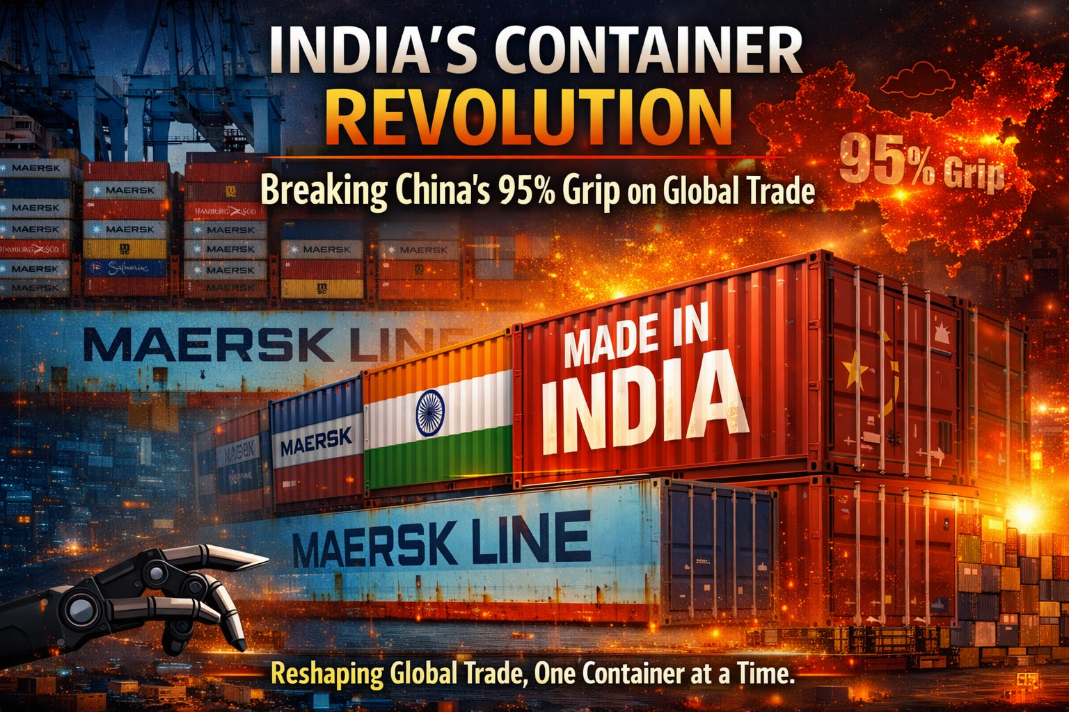 India’s Container Revolution: Breaking China’s 95% Grip on Global Trade