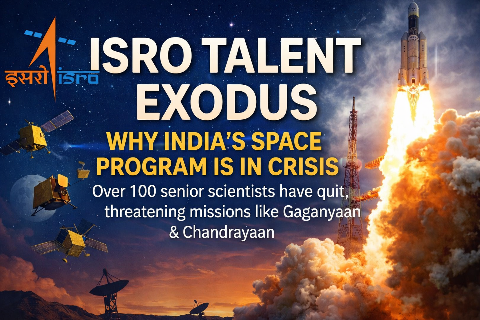ISRO’s Talent Exodus: A Brewing Crisis in India’s Space Ambitions