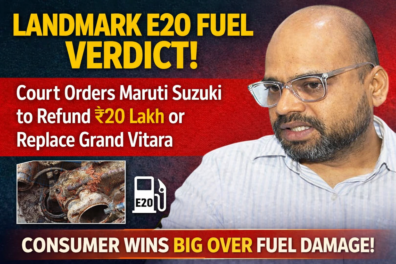 Historic Verdict: Court Orders Maruti Suzuki to Refund ₹20 Lakh or Replace Car Over E20 Fuel Damage!