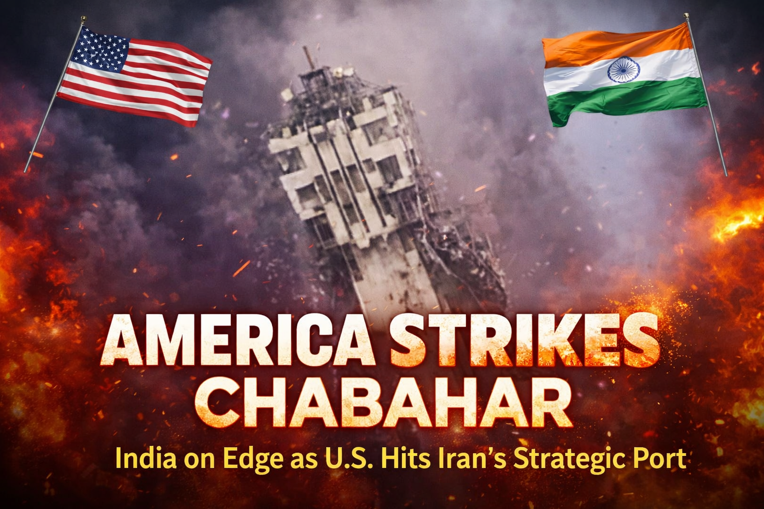 America Strikes Chabahar: Tower Collapses, India Watches Closely