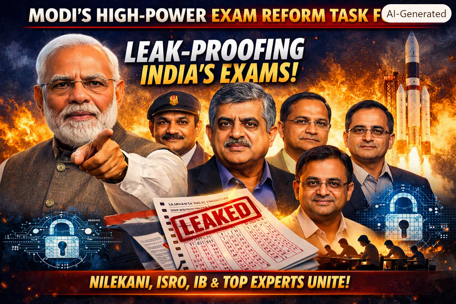Modi’s High Power Task Force: Nilekani, ISRO & IB Unite to Build a Leak Proof Future for India’s Exams