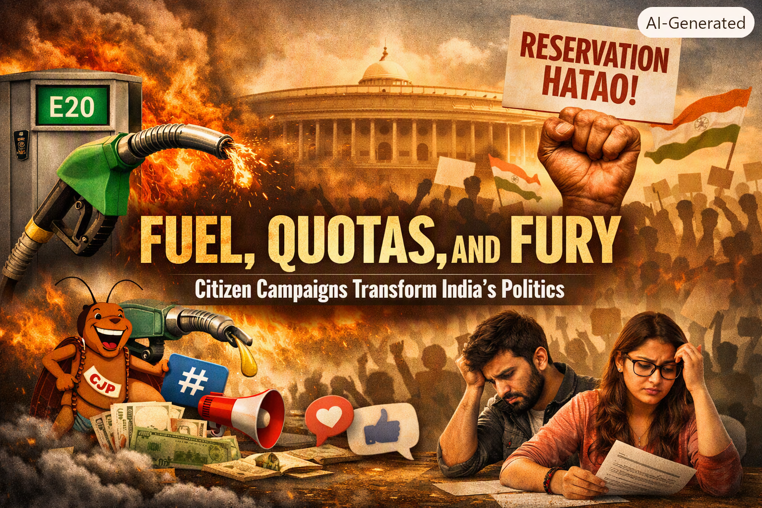 Fuel, Quotas, and Fury: How Citizen Campaigns Are Redefining India’s Politics