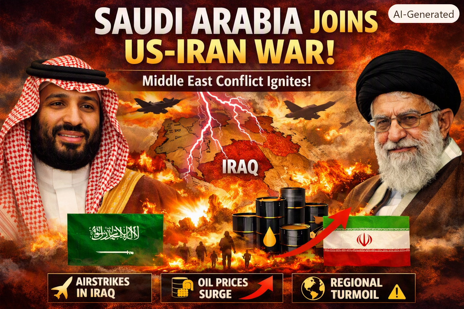 Saudi Arabia Joins the Firestorm: US–Iran War Explodes Into Iraq