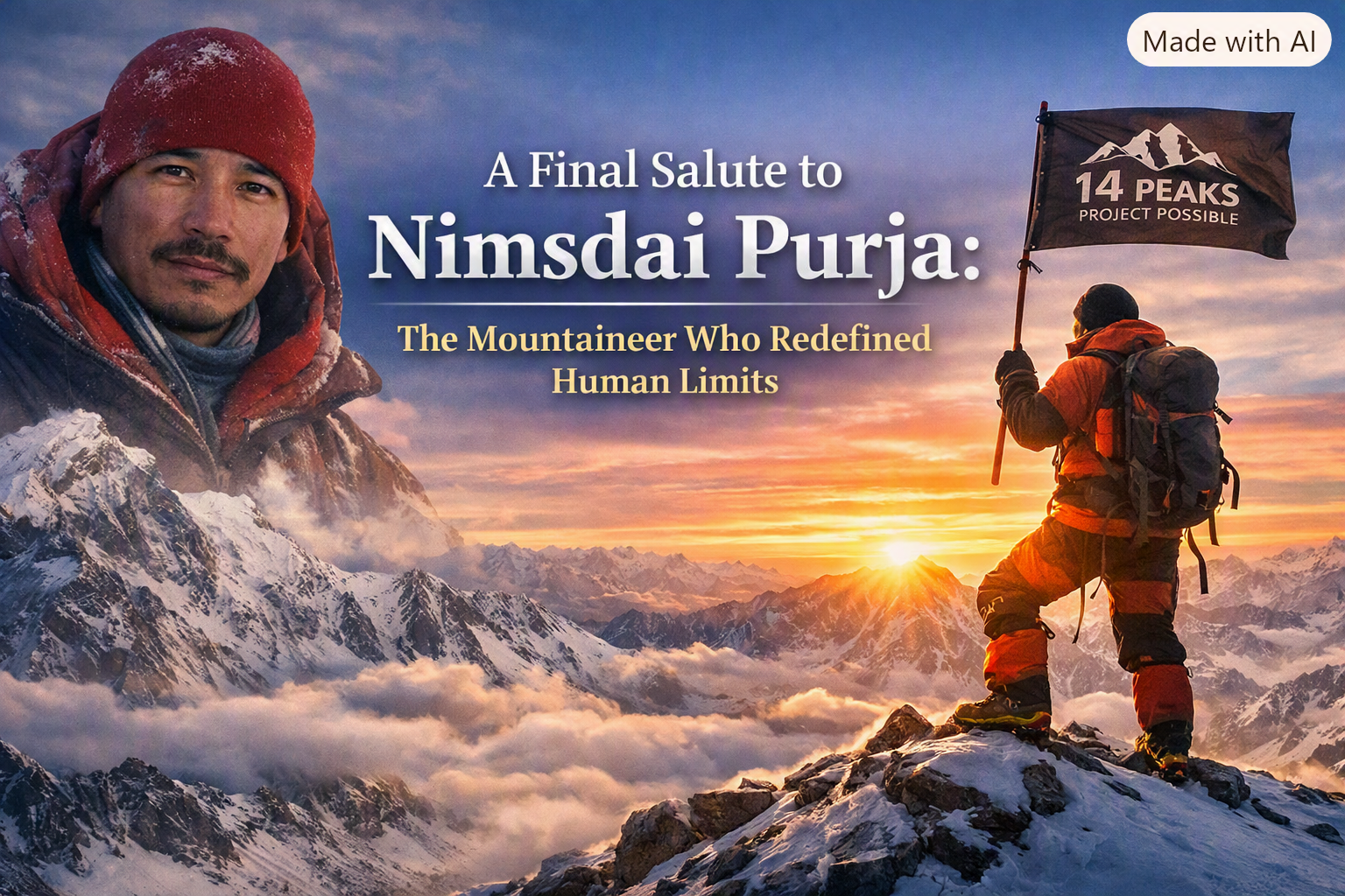 🌄 A Final Salute to Nimsdai Purja: The Man Who Conquered the Impossible