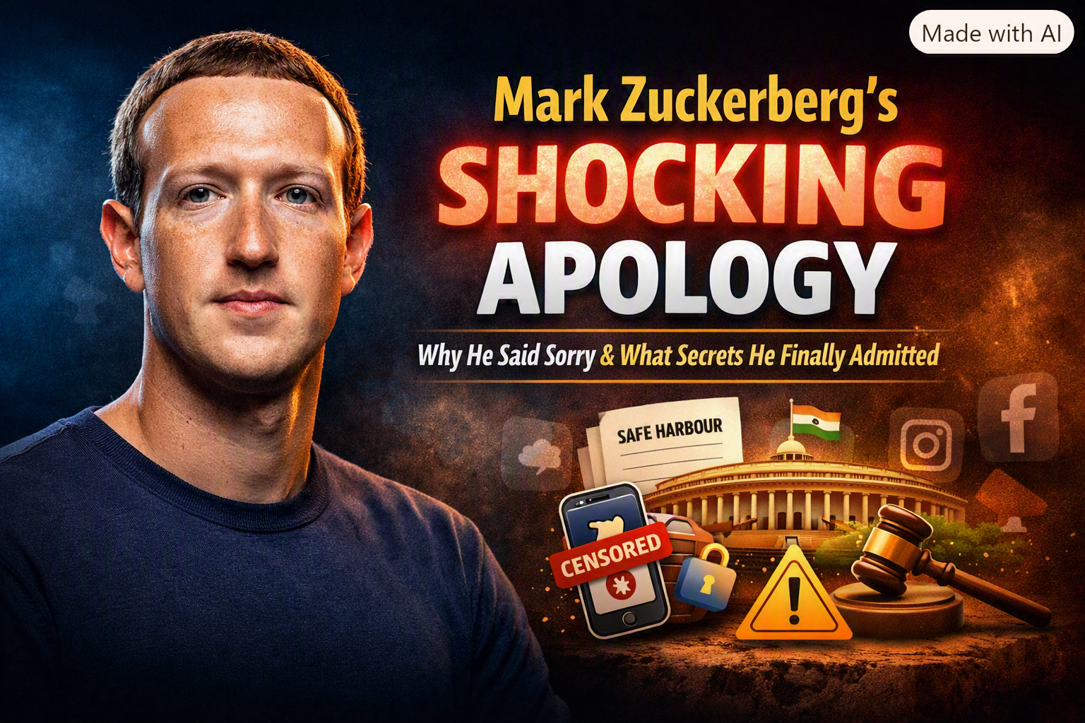 Mark Zuckerberg’s Shocking Apology: Why He Said Sorry & What Secrets He Finally Admitted