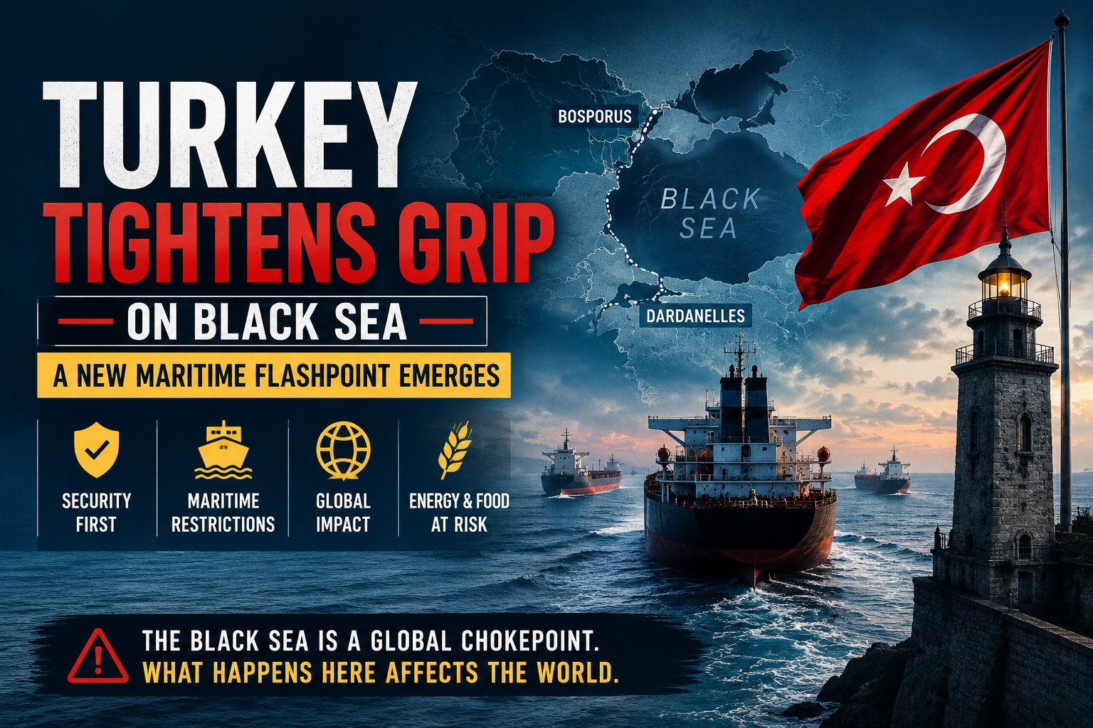 🚢 Gatekeeper of the Seas: Turkey’s Black Sea Blockade Tightens Grip on Oil, Grain, and Global Power
