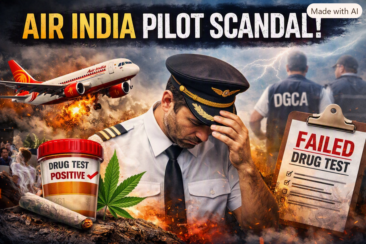 🚨 Air India Pilot on Phuket–Delhi Turbulence Flight Fails 2nd Dope Test, Found High on Marijuana