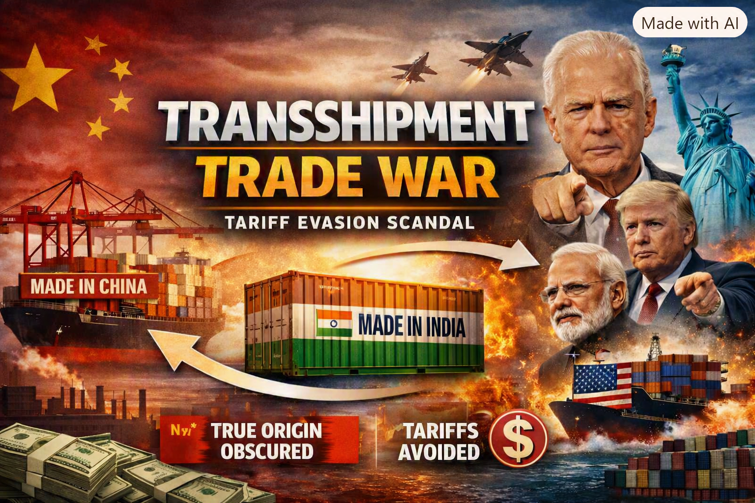 🚨 Navarro “Firebombed” Online as U.S. Names India in Great Transshipment Scam – 40 Global Hubs of China’s Tariff Evasion Exposed