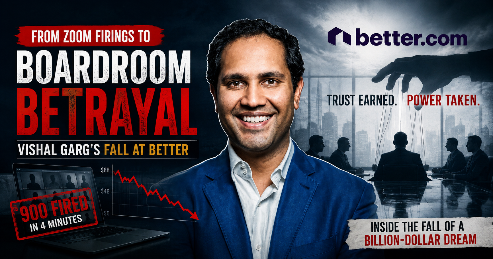 🚨 From Zoom Firings to Boardroom Betrayal: Vishal Garg’s Fall at Better