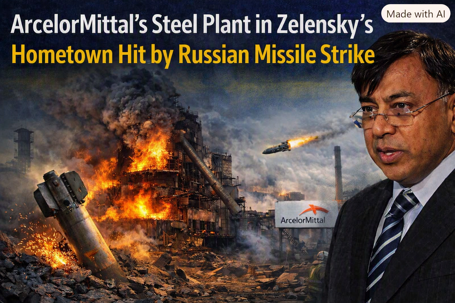 Russia Ukraine War: Lakshmi Mittal’s Steel Plant in Zelensky’s Hometown Hit by Russian Missile Strike - 2 Dead, 14 Injured