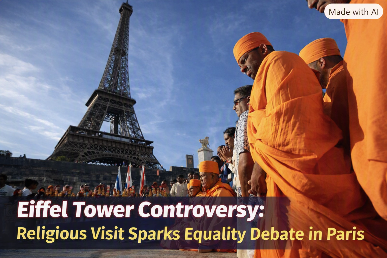 🚨 Eiffel Tower Shuts Down Amid Hindu Delegation Controversy: Equality vs. Religious Sensitivity