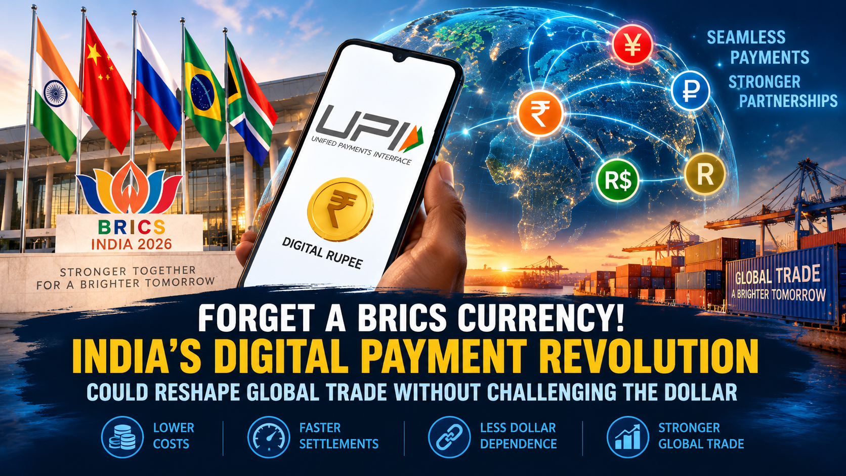 Forget a BRICS Currency! India’s Digital Payment Revolution Could Reshape Global Trade Without Challenging the Dollar