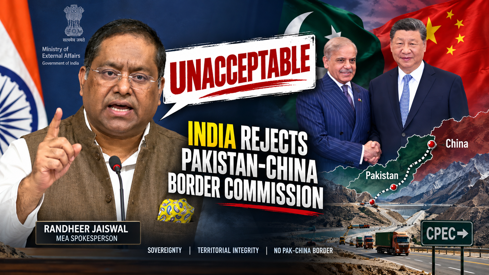 Pakistan–China’s New ‘Border Commission’ Sparks Diplomatic Storm: Why India Calls It a Dangerous Illusion