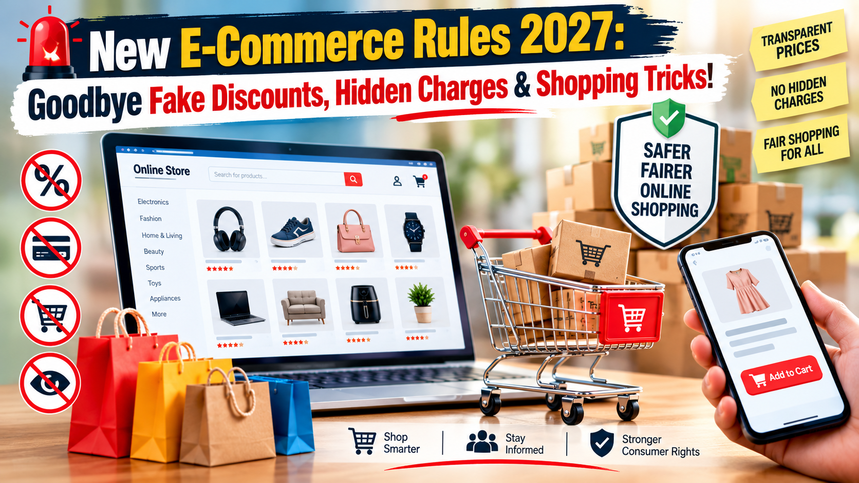 India's New E-Commerce Rules 2027: Online Shopping Is About to Change Forever as Government Cracks Down on Fake Discounts, Hidden Charges & Consumer Deception