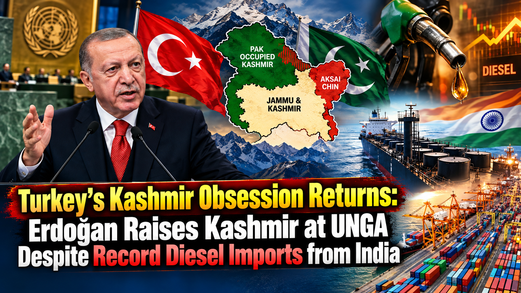 Turkey’s Kashmir Obsession Returns: Why Erdoğan Keeps Raising the Issue While Buying Record Diesel from India