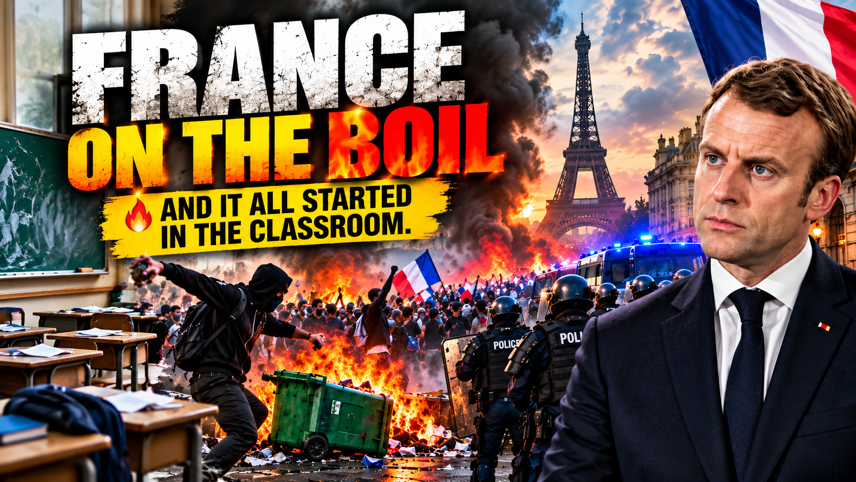 France on the Boil: Massive Violent Student Protests Erupt Nationwide as Education Crisis Triggers Chaos, School Shutdowns, and Police Clashes 