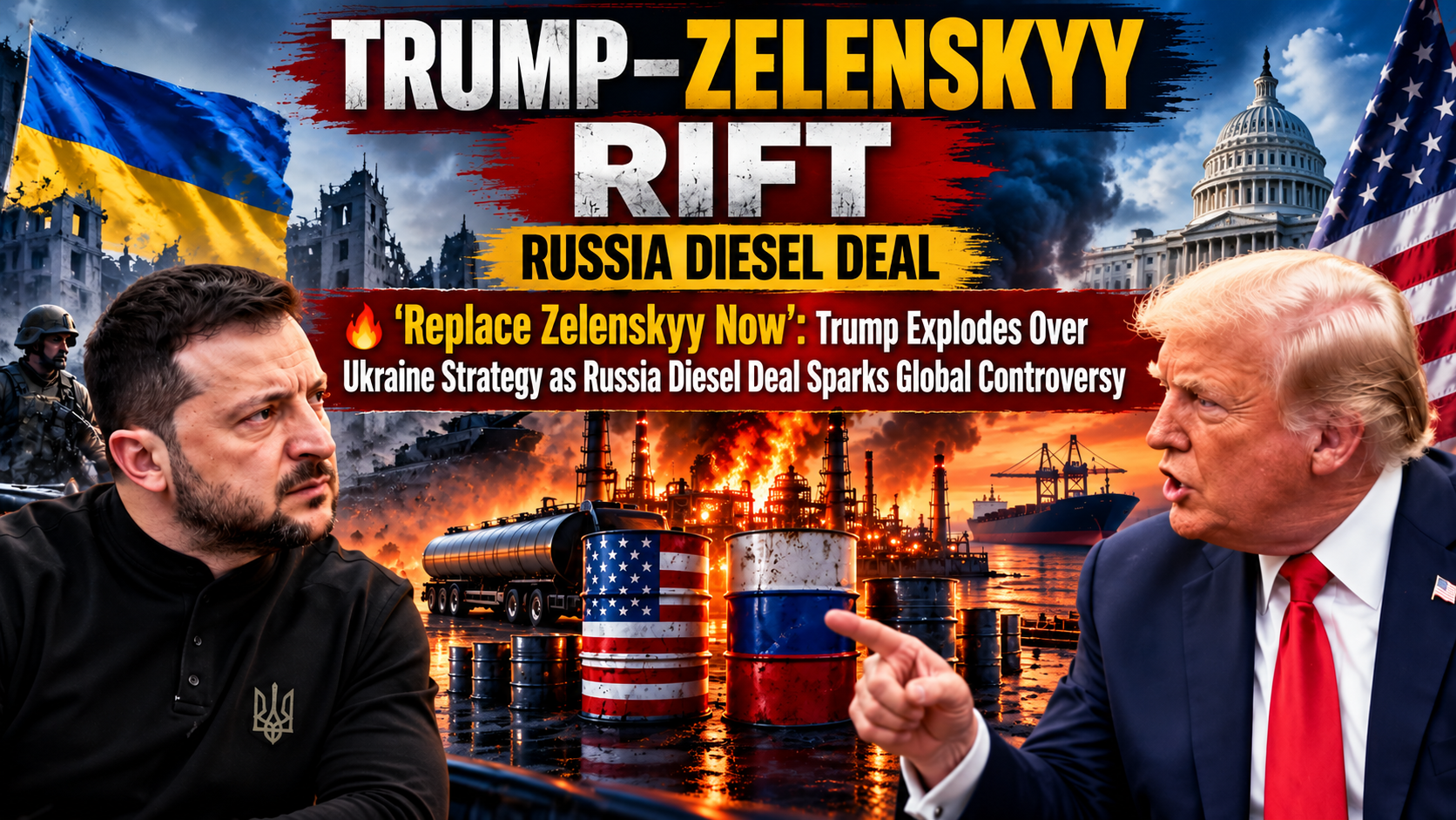 🚨 Trump Tells Ukraine to Replace Zelenskyy: Russia Diesel Deal Sparks Explosive US-Ukraine Rift That Could Change the Course of the War