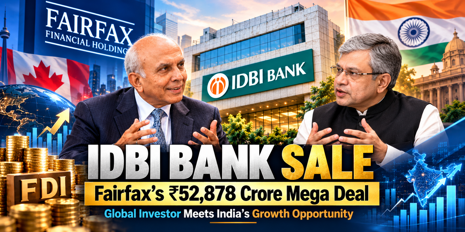 🚨 India’s Biggest Banking Sell-Off? Government Clears IDBI Bank Sale to Canadian Giant Fairfax in ₹52,878 Crore Mega Deal