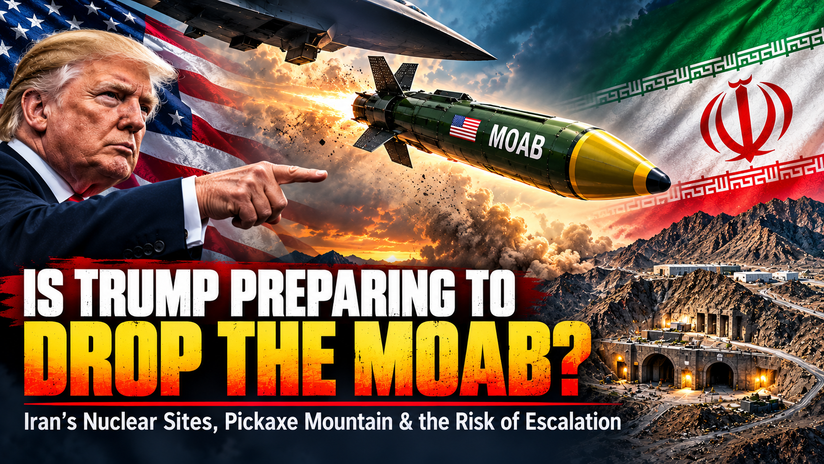 🚨 Is Trump Preparing to Drop the “Mother of All Bombs” on Iran? A Move That Could Shake the Middle East and the World