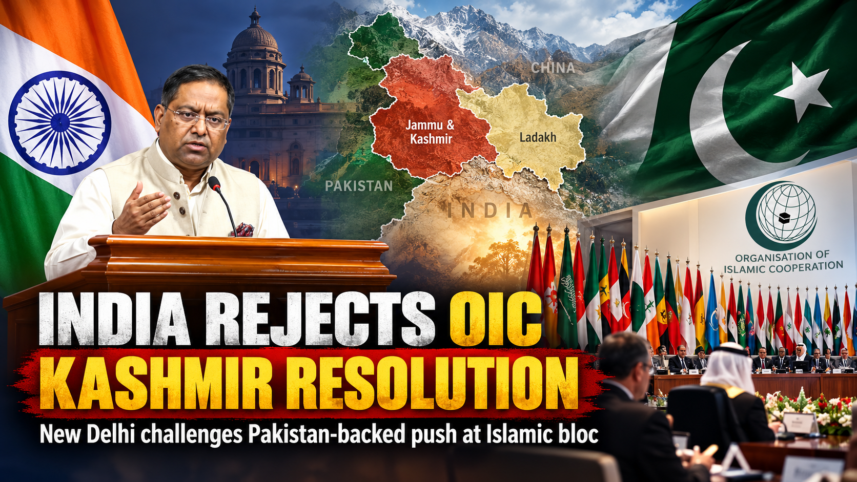 🚨 India Rejects OIC Kashmir Resolution, Slams Pakistan for Using Islamic Bloc to Push Anti-India Agenda