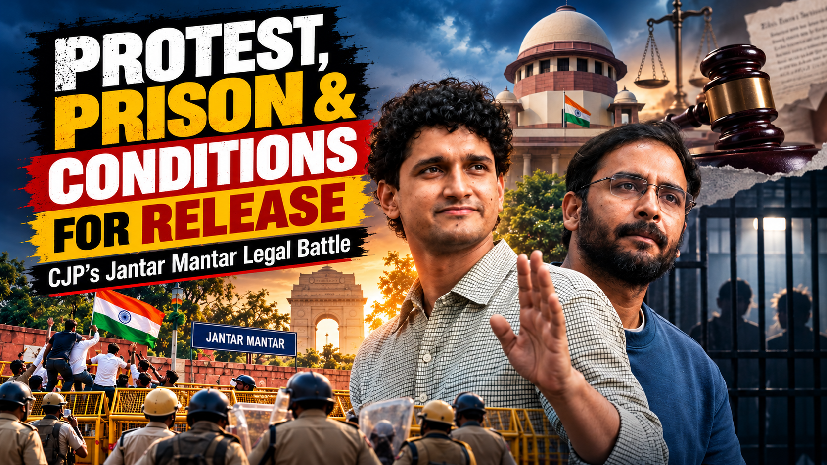 🚨 Protest, Prison & Conditions for Release: How the CJP Leadership’s Jantar Mantar Agitation Landed Them in Jail