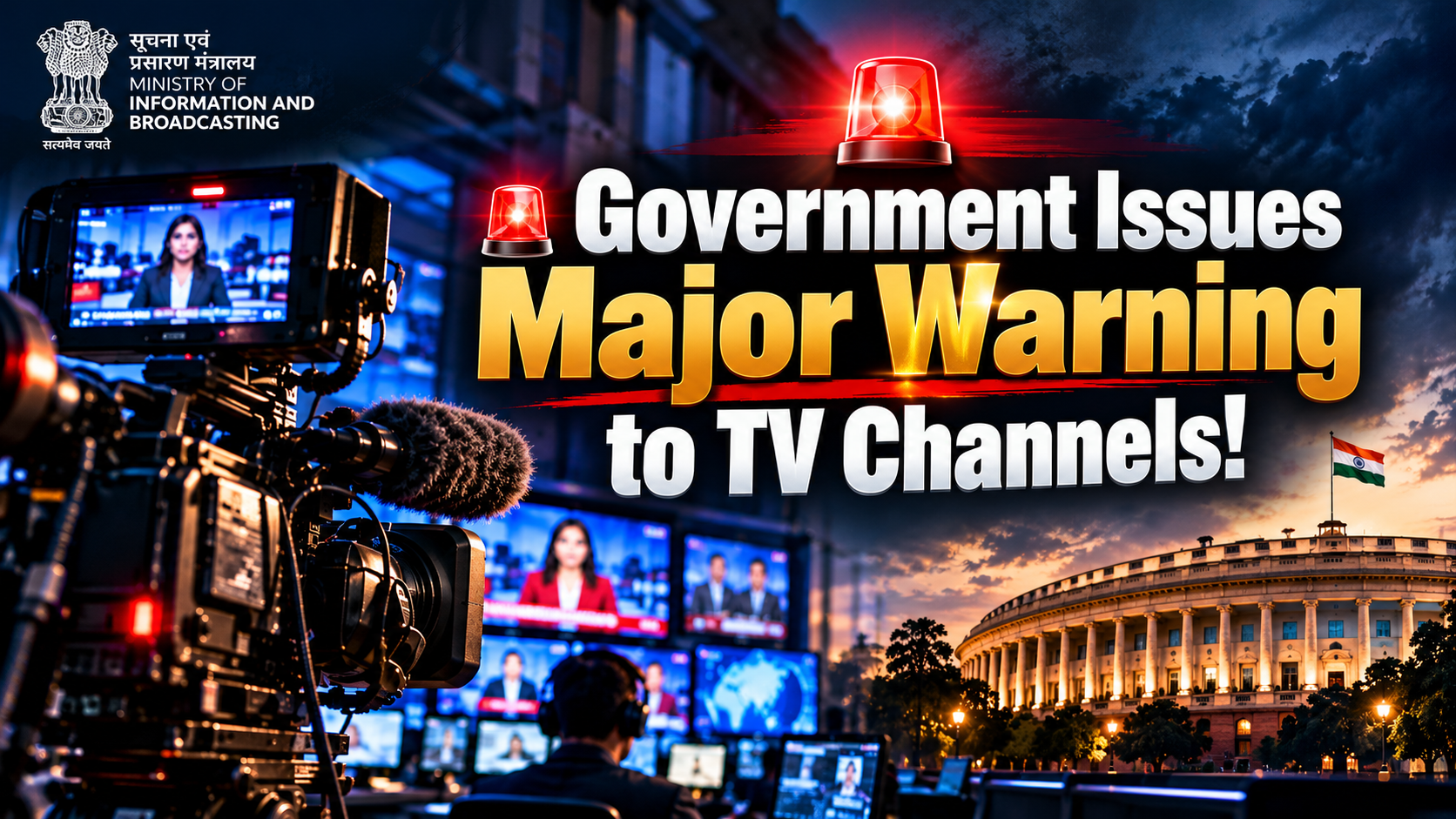 🚨 TV News Under Government Watch? India Issues Strong Warning Against “Anti-National”, Communal & AI-Manipulated Content